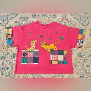 Disney The Lion King Simba Nala Butterfly Duel Pocket Shirt Youth Vintage